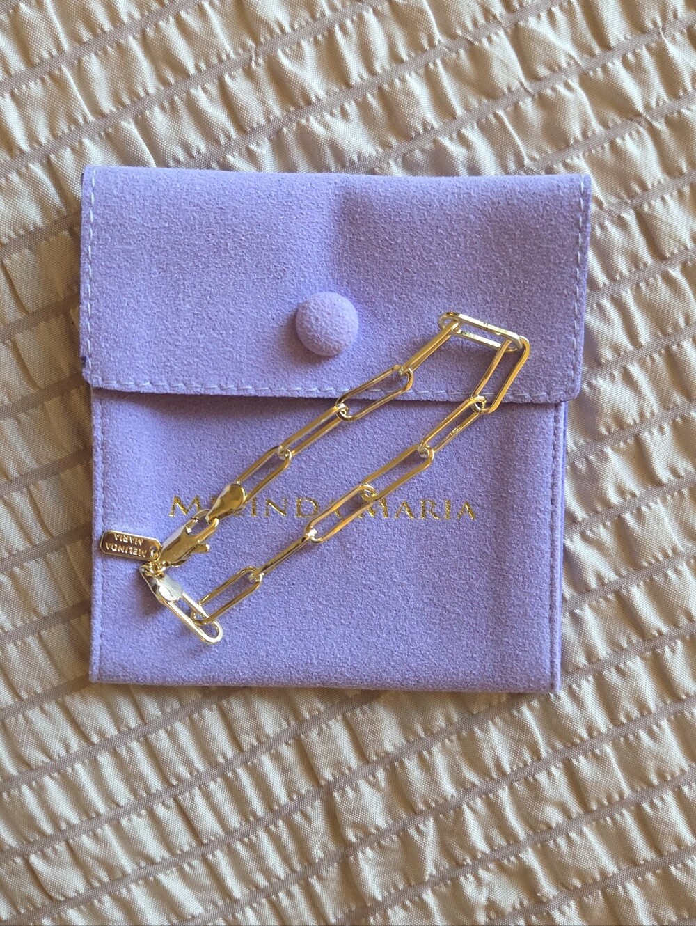 Melinda Maria Gold Paperclip Chain Bracelet